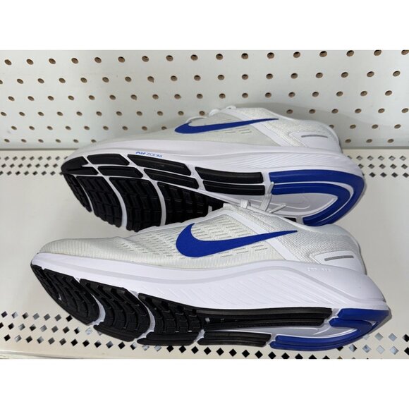 Nike Air Zoom Structure 24 Mens Athletic Running Shoes Size 10 White Blue - Picture 6 of 9